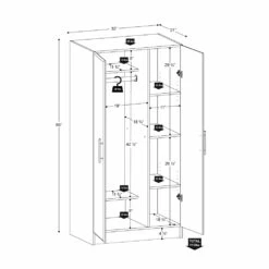 Prepac Elite Wardrobe Cabinet With Storage In Black -Storage Furniture Sales 2024 331062706 AlternateImage8