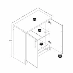 Prepac Elite Base Cabinet With Melamine Countertop In Black -Storage Furniture Sales 2024 331062711 AlternateImage8
