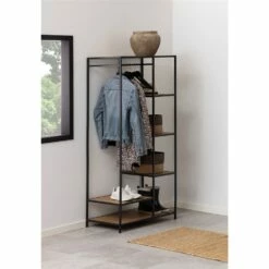 Actona Seaford Freestanding Wardrobe With 5 Shelves And Hanging Pole -Storage Furniture Sales 2024 331062722 AlternateImage1