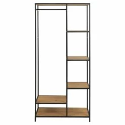 Actona Seaford Freestanding Wardrobe With 5 Shelves And Hanging Pole -Storage Furniture Sales 2024 331062722 AlternateImage2
