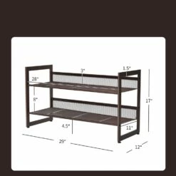 Costway 8-Pair Black Metal Shoe Rack 17 Costway 8-Pair Black Metal Shoe Rack -Storage Furniture Sales 2024 331065383 AlternateImage1