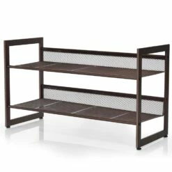 Costway 8-Pair Black Metal Shoe Rack 13 Costway 8-Pair Black Metal Shoe Rack -Storage Furniture Sales 2024 331065383 AlternateImage7