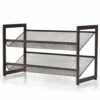 Costway 8-Pair Black Metal Shoe Rack