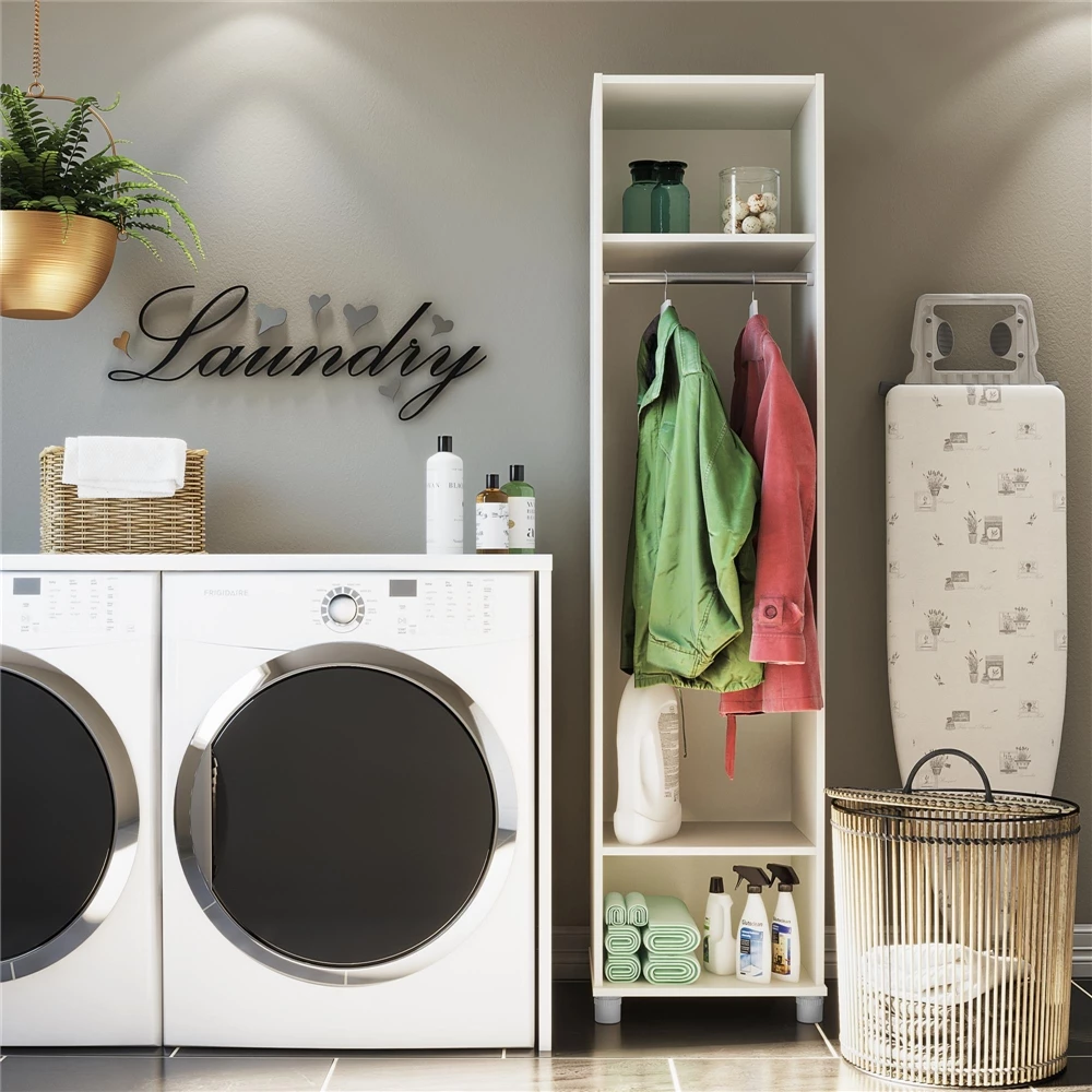 Systembuild Evolution Lory 18.23-in Wood Composite Freestanding Utility Storage Cabinet In White 5 Systembuild Evolution Lory 18.23-in Wood Composite Freestanding Utility Storage Cabinet In White - Image 5