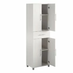 Systembuild Evolution Camberly 23.46-in Wood Composite Freestanding Utility Storage Cabinet In Ivory Oak