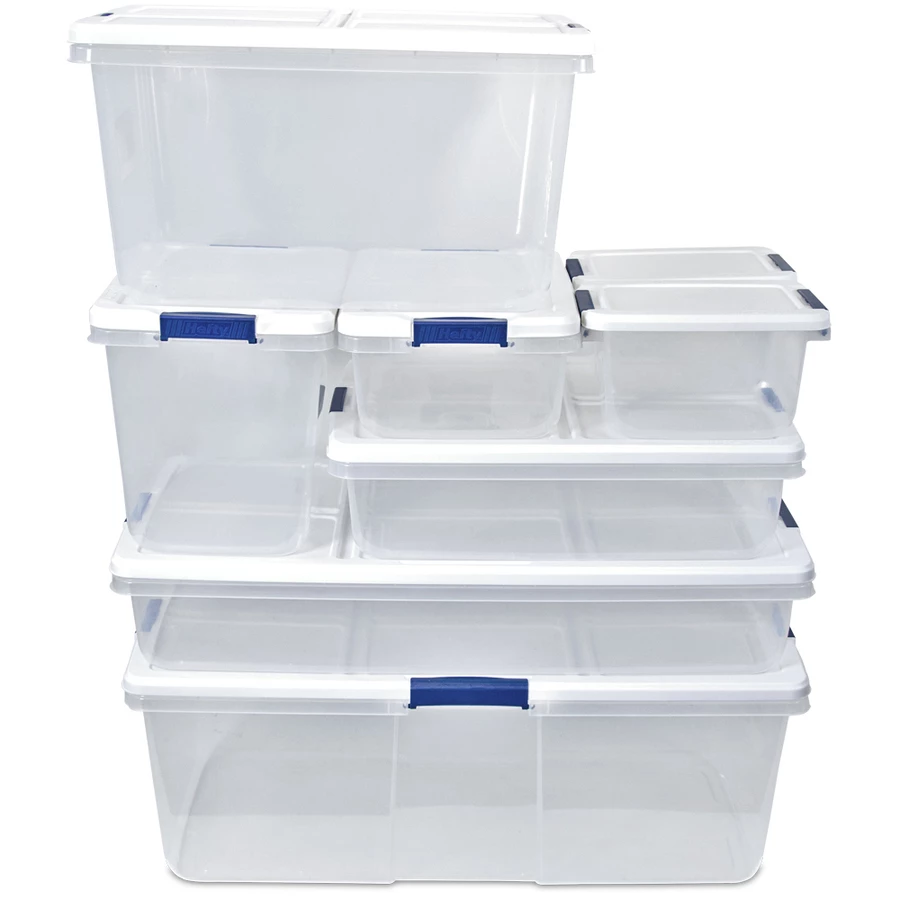 Hefty 16.5-Gal Clear Tote With Latching Lid 8 Hefty 16.5-Gal Clear Tote With Latching Lid - Image 8