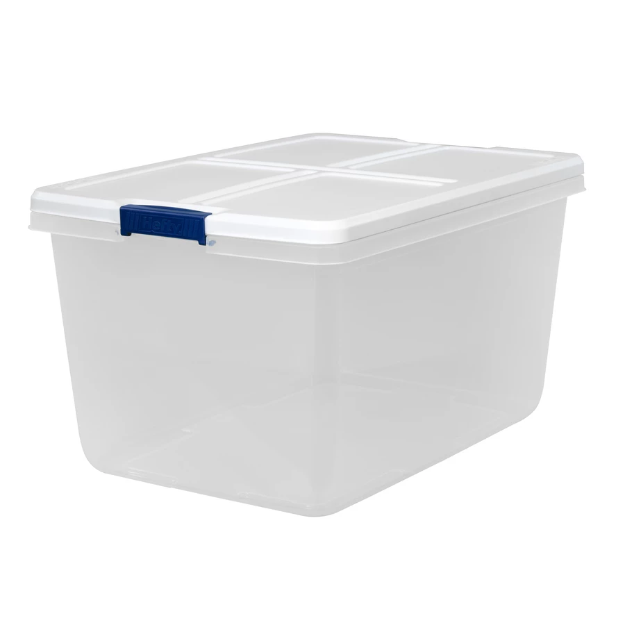 Hefty 16.5-Gal Clear Tote With Latching Lid 7 Hefty 16.5-Gal Clear Tote With Latching Lid - Image 7