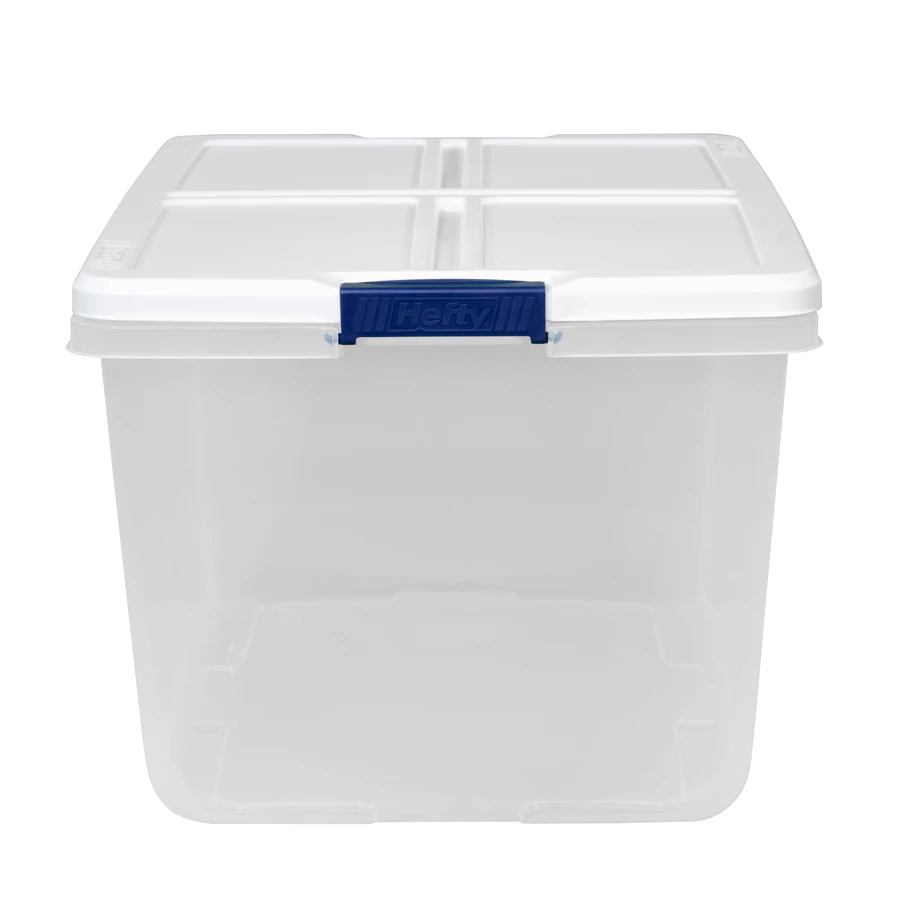Hefty 16.5-Gal Clear Tote With Latching Lid 4 Hefty 16.5-Gal Clear Tote With Latching Lid - Image 4