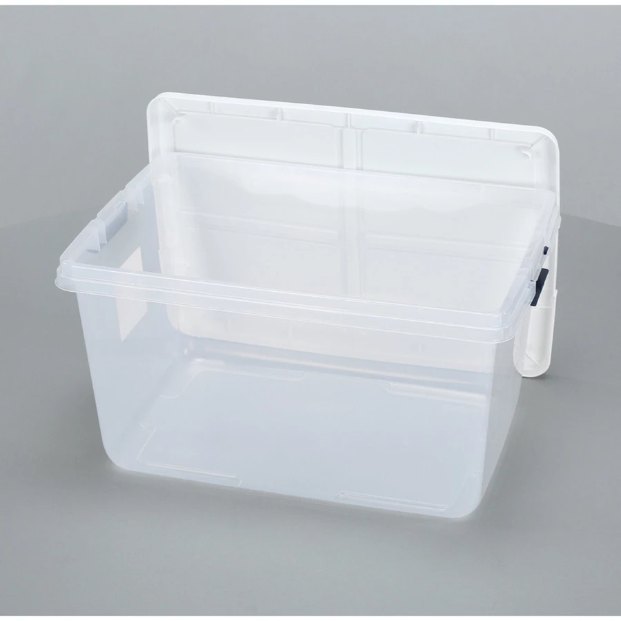 Hefty 16.5-Gal Clear Tote With Latching Lid 6 Hefty 16.5-Gal Clear Tote With Latching Lid - Image 6