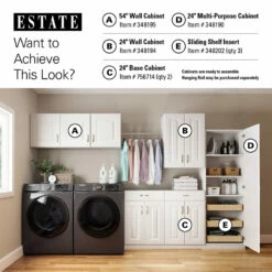 ESTATE By RSI 23.75-in W X 70.375-in H X 16.625-in D Wood Composite Freestanding Garage Cabinet -Storage Furniture Sales 2024 348192 44482760