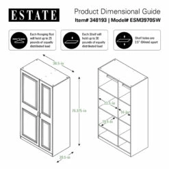 ESTATE By RSI 38.5-in W X 70.375-in H X 20.75-in D Wood Composite Freestanding Garage Cabinet 17 ESTATE By RSI 38.5-in W X 70.375-in H X 20.75-in D Wood Composite Freestanding Garage Cabinet -Storage Furniture Sales 2024 348193 44482723