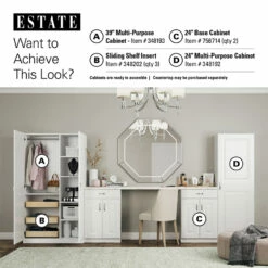 ESTATE By RSI 38.5-in W X 70.375-in H X 20.75-in D Wood Composite Freestanding Garage Cabinet 15 ESTATE By RSI 38.5-in W X 70.375-in H X 20.75-in D Wood Composite Freestanding Garage Cabinet -Storage Furniture Sales 2024 348193 44482724