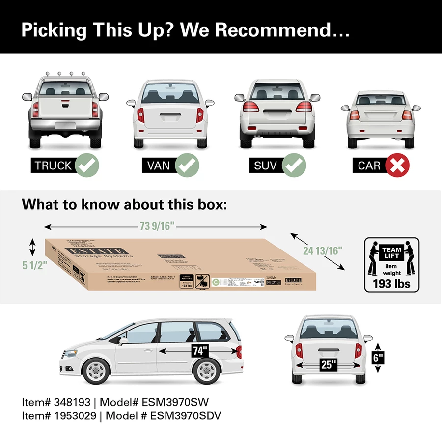 ESTATE By RSI 38.5-in W X 70.375-in H X 20.75-in D Wood Composite Freestanding Garage Cabinet 3 ESTATE By RSI 38.5-in W X 70.375-in H X 20.75-in D Wood Composite Freestanding Garage Cabinet - Image 3