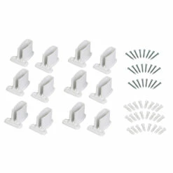 ClosetMaid 12-Pack Fixed Mount Side Wall Brackets For Shelf And Rod/Pantry Wire Shelving -Storage Furniture Sales 2024 49552 08919720 001