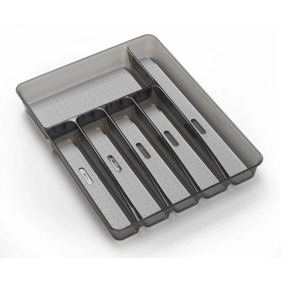 Madesmart Plastic Cutlery Insert Drawer Organizer 6 Compartments - Grey 1 Madesmart Plastic Cutlery Insert Drawer Organizer 6 Compartments - Grey
