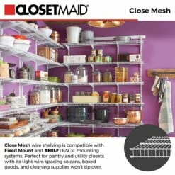 ClosetMaid Close Mesh Wire Shelf - 114-in X 20-in - White 11 ClosetMaid Close Mesh Wire Shelf - 114-in X 20-in - White -Storage Furniture Sales 2024 51172 44203474