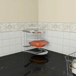 Style Selections 10-in W X 11-in H White Coated Wire Plate Rack -Storage Furniture Sales 2024 568749 04393198