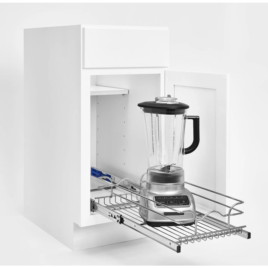 Rev-A-Shelf 11.5-in W X 22-in D X 6-in H 1-Tier Metal Pull Out Basket 4 Rev-A-Shelf 11.5-in W X 22-in D X 6-in H 1-Tier Metal Pull Out Basket - Image 4