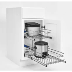 Rev-A-Shelf 11.75-in W X 22-in D X 19-in H 2-Tier Metal Pull Out Basket 8 Rev-A-Shelf 11.75-in W X 22-in D X 19-in H 2-Tier Metal Pull Out Basket -Storage Furniture Sales 2024 568799 08798357