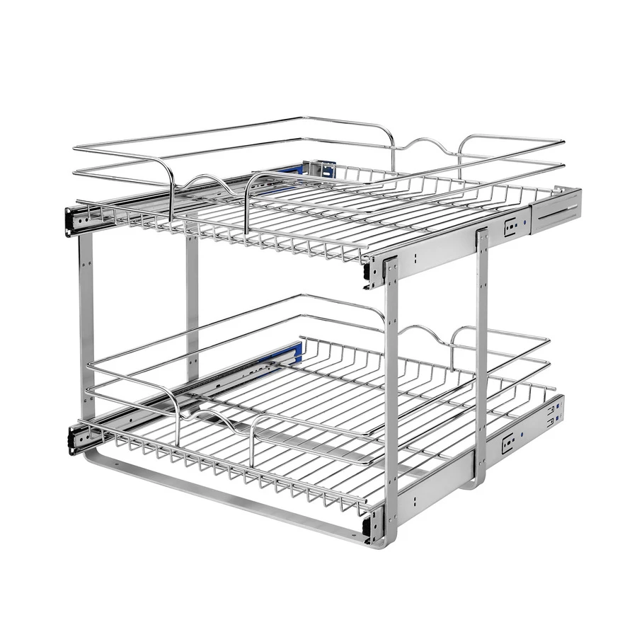 Rev-A-Shelf 20.75-in W X 22-in D X 19-in H 2-Tier Metal Pull Out Basket 1 Rev-A-Shelf 20.75-in W X 22-in D X 19-in H 2-Tier Metal Pull Out Basket