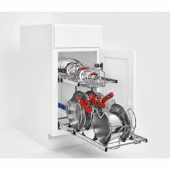 Rev-A-Shelf 11.75-in W X 22-in D X 18.12-in H 2-Tier Metal Pull Out Basket