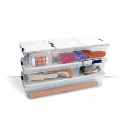 Hefty 25-Gal Clear Tote With Latching Lid