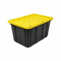 GSC Technologies 102L Black Tote With Standard Snap Yellow Lid