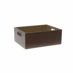 Allen + Roth Vintage Dark Brown Medium Faux Leather Storage Bin -Storage Furniture Sales 2024 791526 08617160