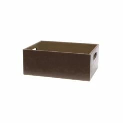 Allen + Roth Vintage Dark Brown Medium Faux Leather Storage Bin -Storage Furniture Sales 2024 791526 08617161