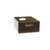 Allen + Roth Vintage Dark Brown Medium Faux Leather Storage Bin
