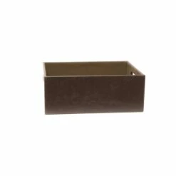 Allen + Roth Vintage Dark Brown Medium Faux Leather Storage Bin -Storage Furniture Sales 2024 791526 08617163