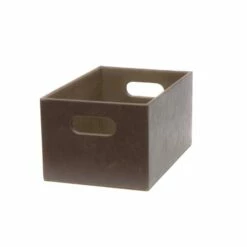 Allen + Roth Vintage Dark Brown Small Faux Leather Storage Bin 8 Allen + Roth Vintage Dark Brown Small Faux Leather Storage Bin -Storage Furniture Sales 2024 791527 08135142 001