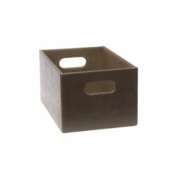 Allen + Roth Vintage Dark Brown Small Faux Leather Storage Bin 11 Allen + Roth Vintage Dark Brown Small Faux Leather Storage Bin -Storage Furniture Sales 2024 791527 08617172