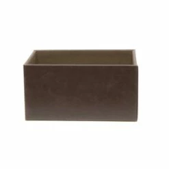 Allen + Roth Vintage Dark Brown Small Faux Leather Storage Bin 10 Allen + Roth Vintage Dark Brown Small Faux Leather Storage Bin -Storage Furniture Sales 2024 791527 08617173