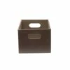 Allen + Roth Vintage Dark Brown Small Faux Leather Storage Bin