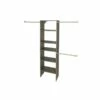 ClosetMaid SuiteSymphony Graphite Grey White 25" Closet Tower Kit