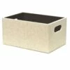 Allen + Roth Small Cream Fabric Storage Bin