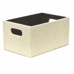 Allen + Roth Small Cream Fabric Storage Bin -Storage Furniture Sales 2024 7974 08595442