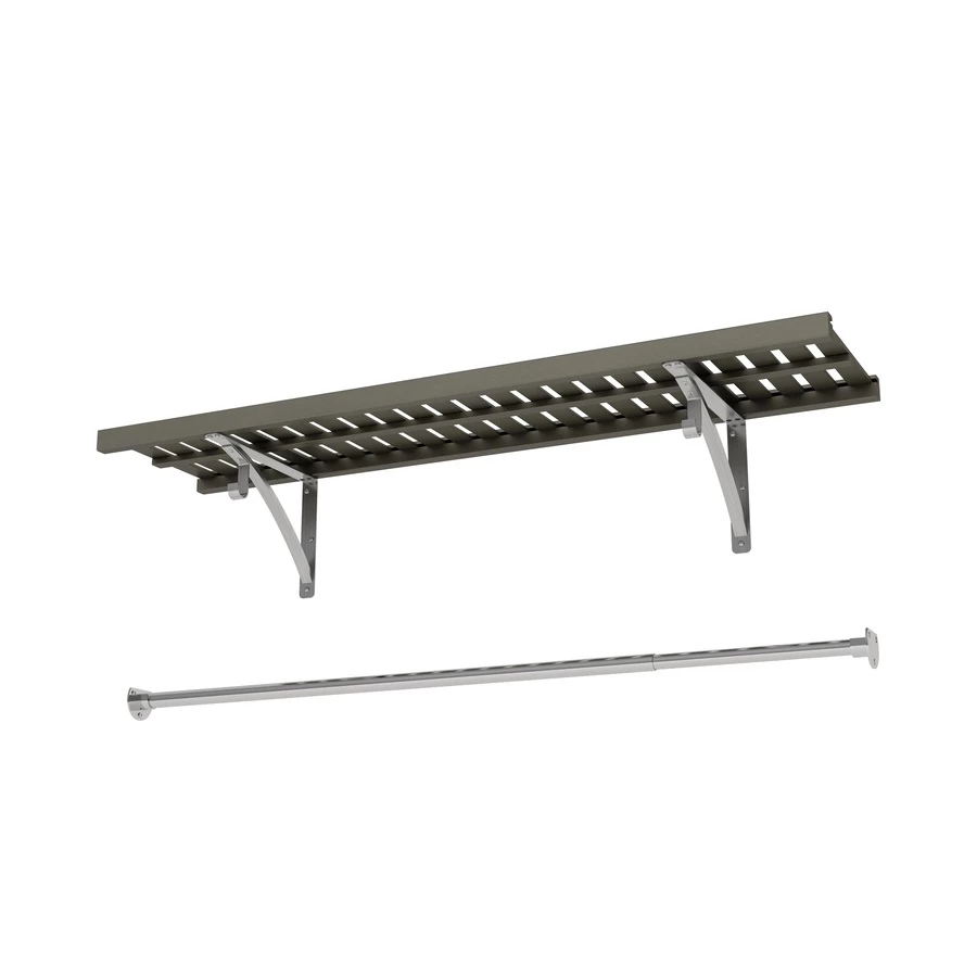 Allen + Roth 48-in W X 16-in D Rustic Gray Wood Closet Shelf Kit 5 Allen + Roth 48-in W X 16-in D Rustic Gray Wood Closet Shelf Kit - Image 5