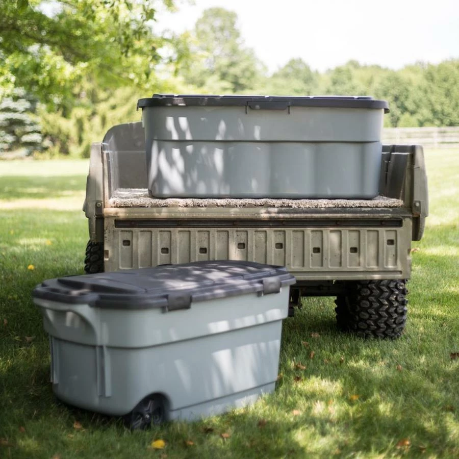 Centrex Plastics Rugged Tote 50-Gallon Gray Tote With Standard Snap Lid 3 Centrex Plastics Rugged Tote 50-Gallon Gray Tote With Standard Snap Lid - Image 3