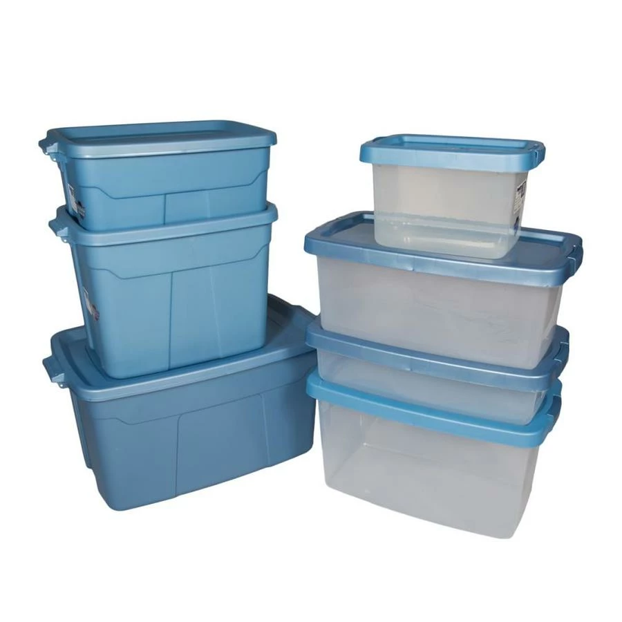 Centrex Plastics Rugged Tote 10-Gallon Blue Tote With Standard Snap Lid 5 Centrex Plastics Rugged Tote 10-Gallon Blue Tote With Standard Snap Lid - Image 5