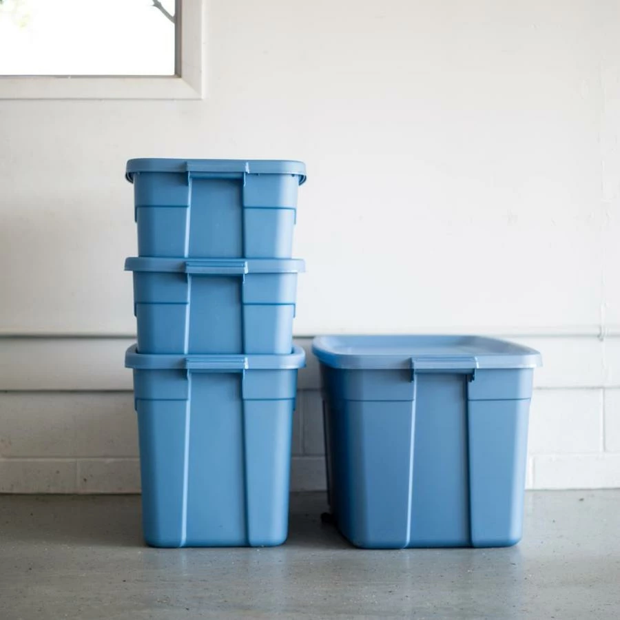 Centrex Plastics Rugged Tote 10-Gallon Blue Tote With Standard Snap Lid 4 Centrex Plastics Rugged Tote 10-Gallon Blue Tote With Standard Snap Lid - Image 4