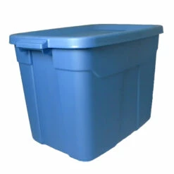 Centrex Plastics Rugged Tote 18-Gallon Blue Tote With Standard Snap Lid