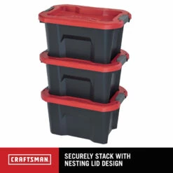 CRAFTSMAN 10 Gallon Latching Tote - 23.16-in X 15.66-in X 13.09-in -Storage Furniture Sales 2024 835738 49011317