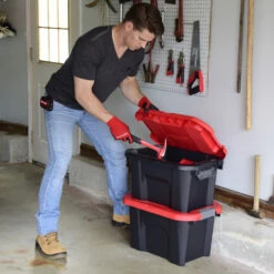 CRAFTSMAN 10 Gallon Latching Tote - 23.16-in X 15.66-in X 13.09-in -Storage Furniture Sales 2024 835738 49011318