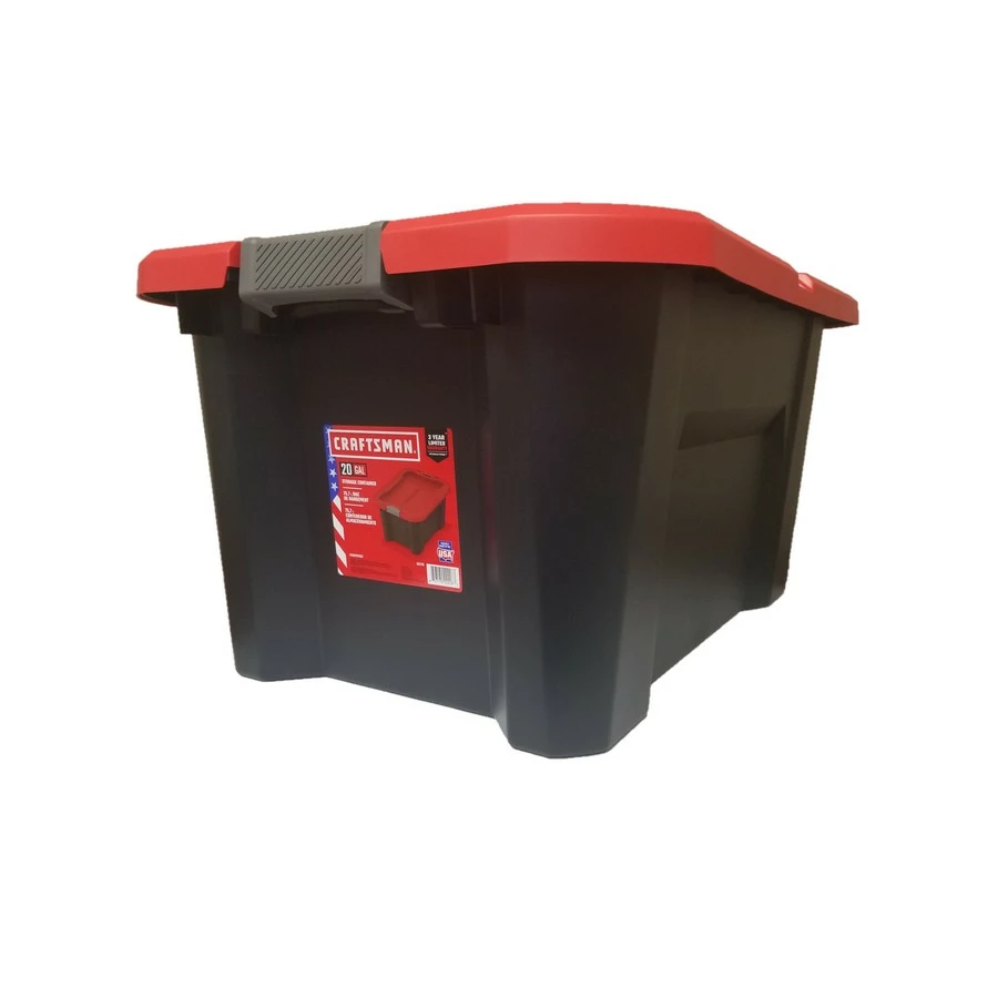 CRAFTSMAN 20 Gallon Latching Tote - 28.17-in X 19.92-in X 14.34-in 5 CRAFTSMAN 20 Gallon Latching Tote - 28.17-in X 19.92-in X 14.34-in - Image 5