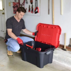 CRAFTSMAN 20 Gallon Latching Tote - 28.17-in X 19.92-in X 14.34-in 9 CRAFTSMAN 20 Gallon Latching Tote - 28.17-in X 19.92-in X 14.34-in -Storage Furniture Sales 2024 835739 16087084